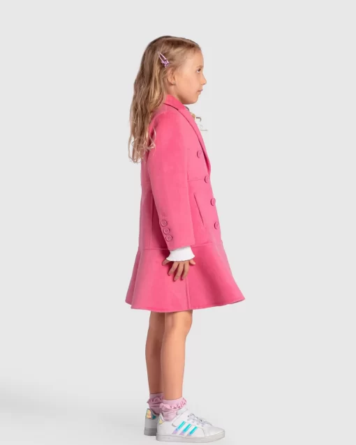 Belle & Bloom Good Manners Wool Blend Fitted Coat - Pink Sale