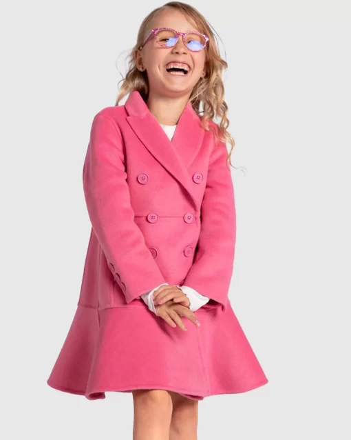 Belle & Bloom Good Manners Wool Blend Fitted Coat - Pink Sale