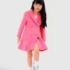 Belle & Bloom Good Manners Wool Blend Fitted Coat - Pink Sale