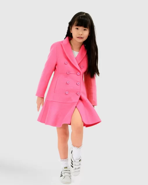 Belle & Bloom Good Manners Wool Blend Fitted Coat - Pink Sale