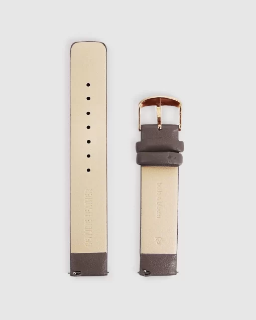 Belle & Bloom Grey - Leather Watch Strap Barcelona Story Final Sale Cheap