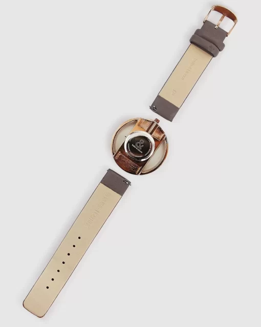 Belle & Bloom Grey - Leather Watch Strap Barcelona Story Final Sale Cheap