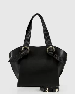 Belle & Bloom Heart Of Gold Leather Shoulder Bag - Black Online