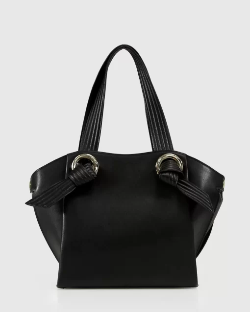 Belle & Bloom Heart Of Gold Leather Shoulder Bag - Black Online