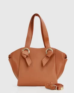 Belle & Bloom Heart Of Gold Leather Shoulder Bag - Camel Outlet