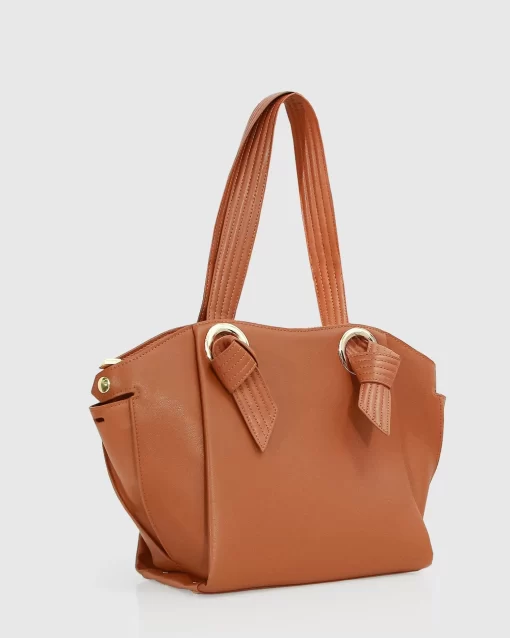 Belle & Bloom Heart Of Gold Leather Shoulder Bag - Camel Outlet