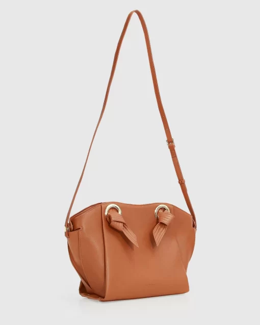 Belle & Bloom Heart Of Gold Leather Shoulder Bag - Camel Outlet