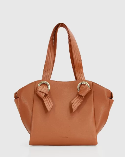 Belle & Bloom Heart Of Gold Leather Shoulder Bag - Camel Outlet