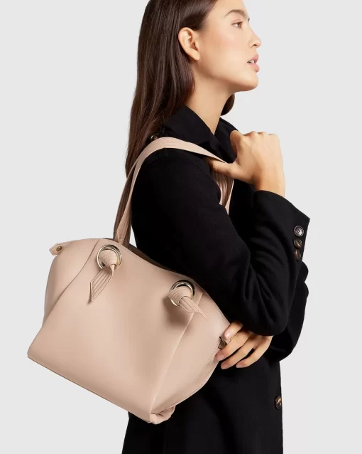 Belle & Bloom Heart Of Gold Leather Shoulder Bag - Latte Best Sale