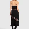 Belle & Bloom Heavenly Bodies Lace Slip Dress - Black Cheap