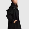 Belle & Bloom Heavy Hearted Detachable Hooded Coat - Black New