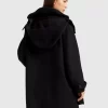 Belle & Bloom Heavy Hearted Detachable Hooded Coat - Black New