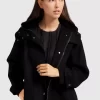 Belle & Bloom Heavy Hearted Detachable Hooded Coat - Black New