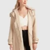 Belle & Bloom Heavy Hearted Detachable Hooded Coat - Pale Oat Best