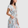 Belle & Bloom I'M The Star Wrap Dress - Light Blue Hot