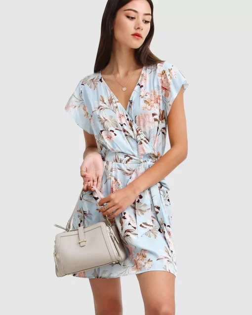 Belle & Bloom I'M The Star Wrap Dress - Light Blue Hot