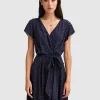 Belle & Bloom I'M The Star Wrap Dress - Navy Cheap