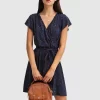 Belle & Bloom I'M The Star Wrap Dress - Navy Cheap