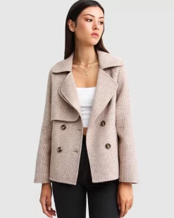 Belle & Bloom I'M Yours Wool Blend Peacoat - Beige Sale