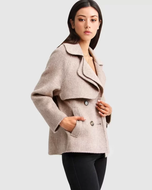 Belle & Bloom I'M Yours Wool Blend Peacoat - Beige Sale