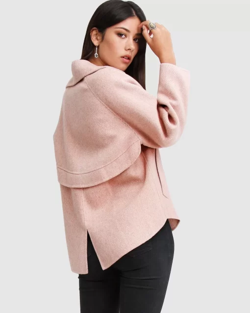 Belle & Bloom I'M Yours Wool Blend Peacoat - Blush Sale