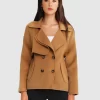 Belle & Bloom I'M Yours Wool Blend Peacoat - Camel Store