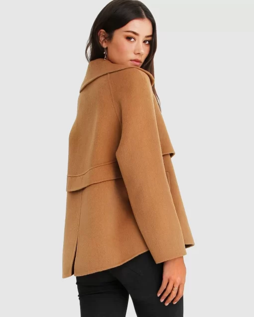 Belle & Bloom I'M Yours Wool Blend Peacoat - Camel Store