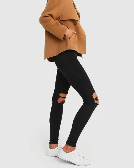 Belle & Bloom I'M Yours Wool Blend Peacoat - Camel Store