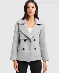 Belle & Bloom I'M Yours Wool Blend Peacoat - Grey Sale