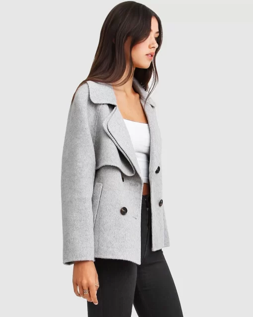 Belle & Bloom I'M Yours Wool Blend Peacoat - Grey Sale