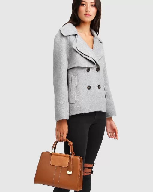 Belle & Bloom I'M Yours Wool Blend Peacoat - Grey Sale