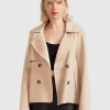 Belle & Bloom I'M Yours Wool Blend Peacoat - Pale Oat Flash Sale