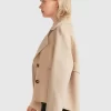 Belle & Bloom I'M Yours Wool Blend Peacoat - Pale Oat Flash Sale