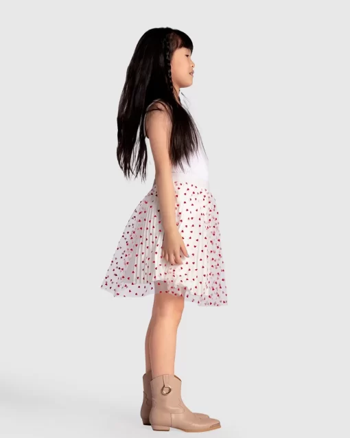 Belle & Bloom In My Heart Reversible Skirt - White Clearance