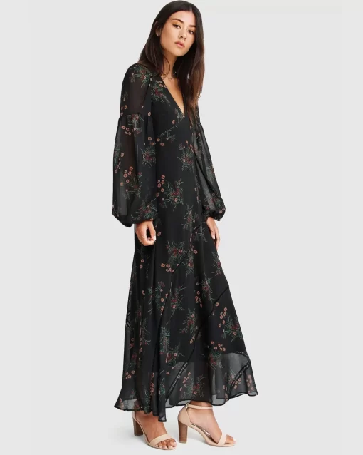 Belle & Bloom In Your Dreams Maxi Dress - Black Cheap