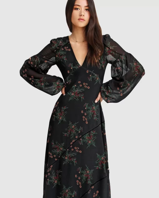 Belle & Bloom In Your Dreams Maxi Dress - Black Cheap