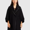 Belle & Bloom Incomplete Kiss Trimmed Coat - Black Best