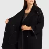 Belle & Bloom Incomplete Kiss Trimmed Coat - Black Best