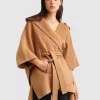 Belle & Bloom Jackson Landing Wool Blend Cape Coat - Dark Camel Sale