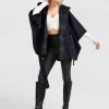 Belle & Bloom Jackson Landing Wool Blend Cape Coat - French Navy Best