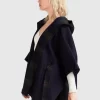 Belle & Bloom Jackson Landing Wool Blend Cape Coat - French Navy Best