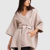 Belle & Bloom Jackson Landing Wool Blend Cape Coat - Sand Cheap