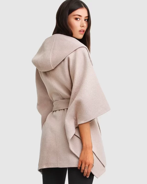 Belle & Bloom Jackson Landing Wool Blend Cape Coat - Sand Cheap