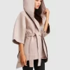 Belle & Bloom Jackson Landing Wool Blend Cape Coat - Sand Cheap