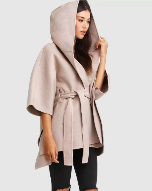 Belle & Bloom Jackson Landing Wool Blend Cape Coat - Sand Cheap