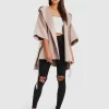 Belle & Bloom Jackson Landing Wool Blend Cape Coat - Sand Cheap