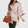 Belle & Bloom Jackson Landing Wool Blend Cape Coat - Sand Cheap