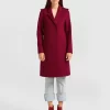 Belle & Bloom Jealousy Belted Wool Blend Coat - Magenta Clearance