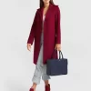 Belle & Bloom Jealousy Belted Wool Blend Coat - Magenta Clearance