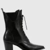 Belle & Bloom Jumping Ship Laced Boot - Black Hot